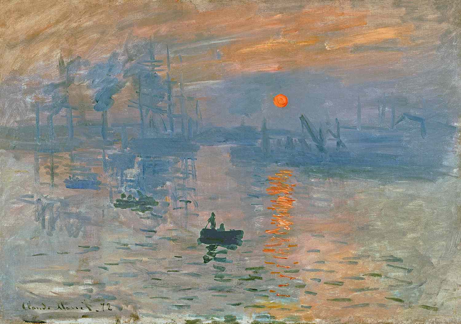 Impressionism 150th anniversary - "Impression Sunrise" by Monet (1872)